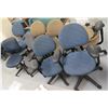 Image 1 : Qty 8 Rolling Office Chairs - Some w/ Arms, Misc Conditions