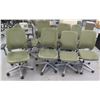 Image 1 : Qty 8 Rolling Office Chairs - Some w/ Arms, Misc Conditions