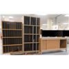 Image 1 : Qty 2 Wooden Organizer Open-Front Cabinets & Hamilton Sorter Shelf