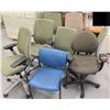 Image 1 : Qty 7 Rolling Office Chairs - Some w/ Arms, Misc Conditions