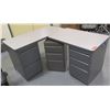 Image 1 : Corner Desk Sections w/ 3 Under-Cabinets 59"x50"x30"H