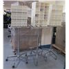 Image 1 : Qty 3 Rolling Ortho Suture Caddie Poles w/ Storage Containers 15"x20"x62"H