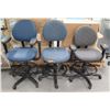 Image 1 : Qty 3 Rolling Office Chairs - Some w/ Arms, Misc Conditions