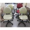 Image 1 : Qty 4 Rolling Office Armchairs, Misc Conditions