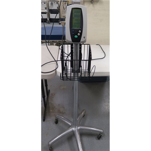 Welch Allyn Monitor w/ Basket on Rolling Stand