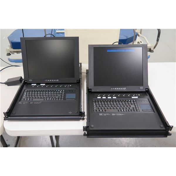 Qty 2 Samsung Laptops in Acnodes KD8178  Monitor Keyboard Drawers