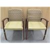 Image 1 : Qty 2 Steelcase Wooden Armchairs w/ Padded Backs & Seats 23"x19"x32"H