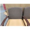 Image 3 : Qty 2 Steelcase Wooden Armchairs 33"x19"x32"H & 2-Seater Chair 44"x19"x32"H