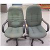 Image 1 : Qty 2 Silhouette Medium Back Tilter Rolling Office Armchairs 24"x19"x38"H