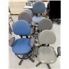 Image 1 : Qty 7 Rolling Office Chairs - Some w/ Arms, Misc Conditions