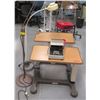 Image 1 : Qty 2 Stryker Portable Overbed Tables,  Addressograph 860 Imprinter, Floor Lamps, etc