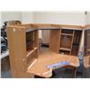 Image 2 : Wooden Modular Cubicle Desk w/ Shelves & 2-Drawer Cabinet