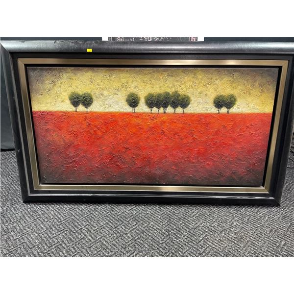 Trees In The Dessert Oil On Canvass Unknown Artist 57W x 33H