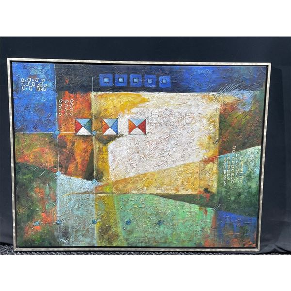 Cubism Oil On Canvass - Artist Unknown 41W x 32H