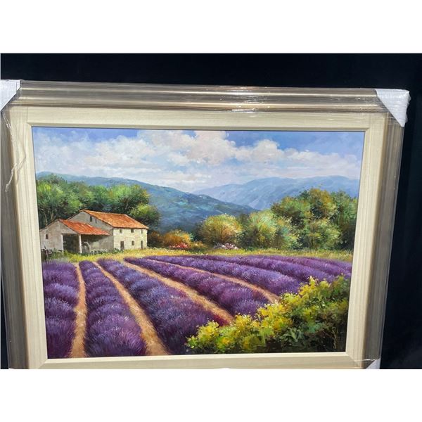 Lavender Farm Oil On Canvass 39H x 49W Artist Unknown