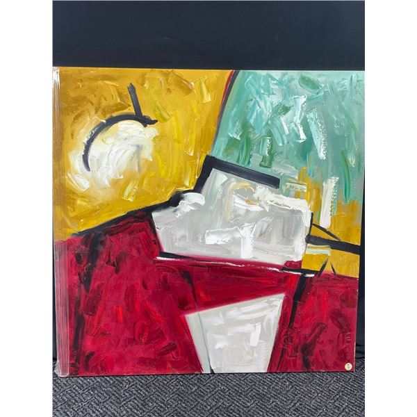 Abstract Oil On Canvass 50 x 50 Unknown Artist