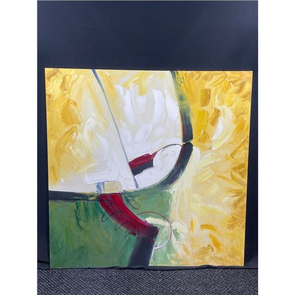 Abstract Oil On Canvass 50 x 50 Unknown Artist