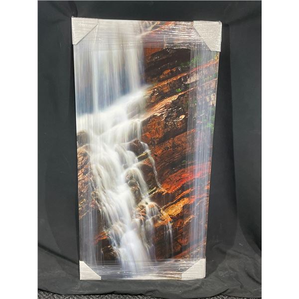 Waterfall Photographic Print On Board 24W x 48T