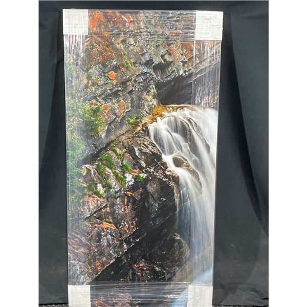 Waterfall Photographic Print On Board 24W x 48T