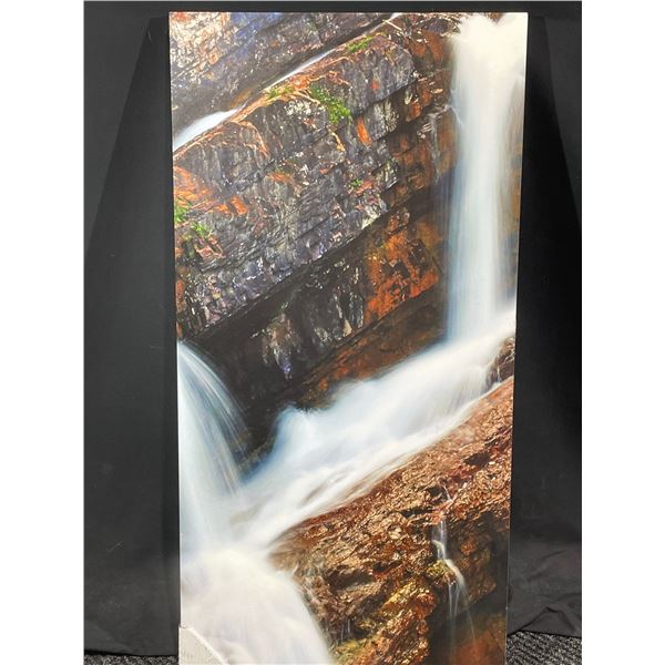 Waterfall Photographic Print On Board 24W x 48T