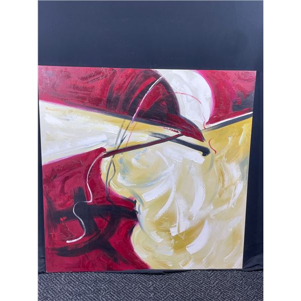 Abstract Oil On Canvass 50 x 50 Unknown Artist