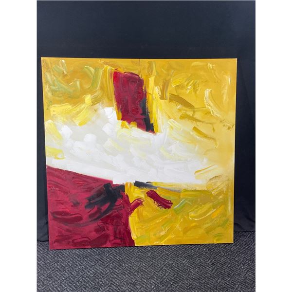 Abstract Oil On Canvass 50 x 50 Unknown Artist