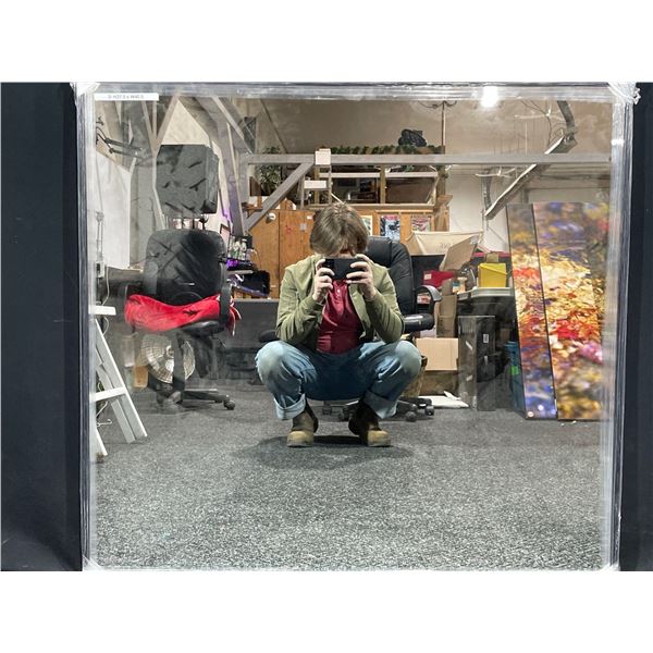 Black Metal Framened Mirror 37 x 40