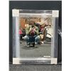 Image 1 : Large Bevelled Mirror Black Wood Frame 35 x 29