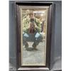 Image 1 : Black Wood Frame Mirror 28 x15