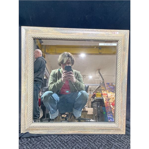 antique rope styled frame mirror 25 x25