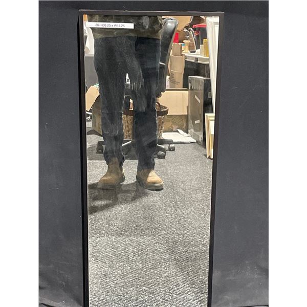 Black Metal Frame Mirror 36 x 15