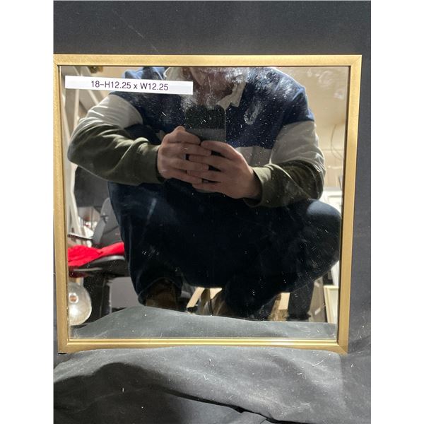 Bronze Coloured Metal Frame Mirror 12 X12