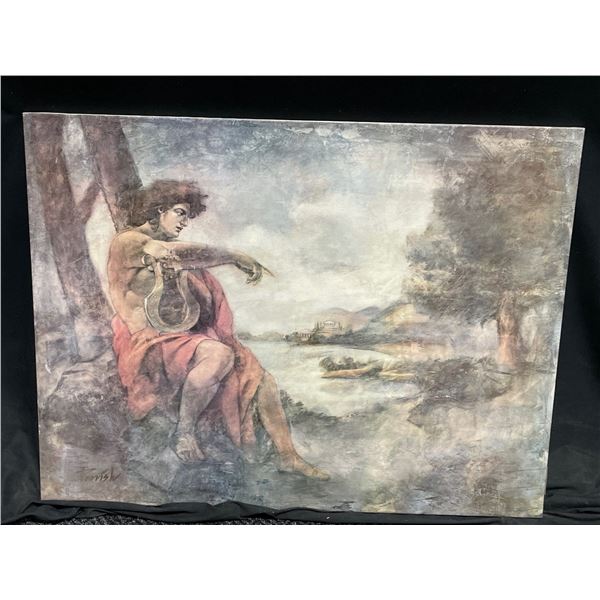 michelangelo styled art Print on Canvas 46 X 35