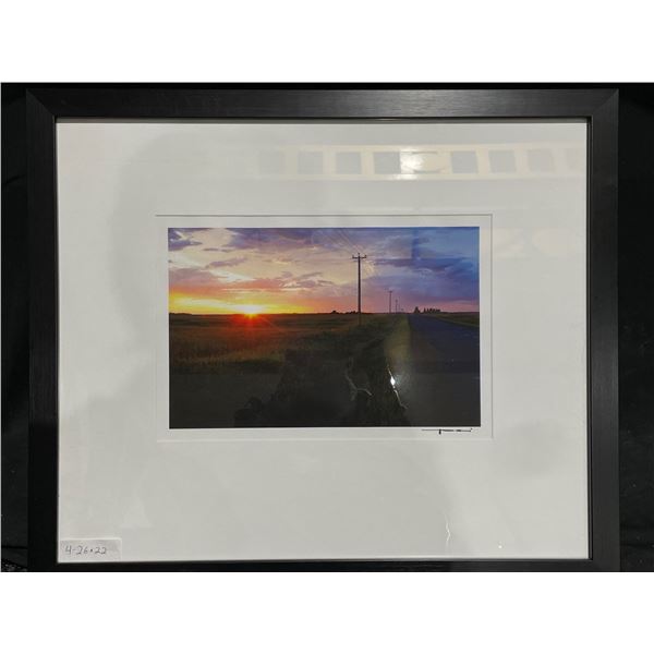 Sunrise Over Field Print on Canvas 26 X 22
