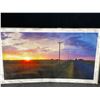 Image 1 : Sunrise Over Field Print on Paper 33 X 62