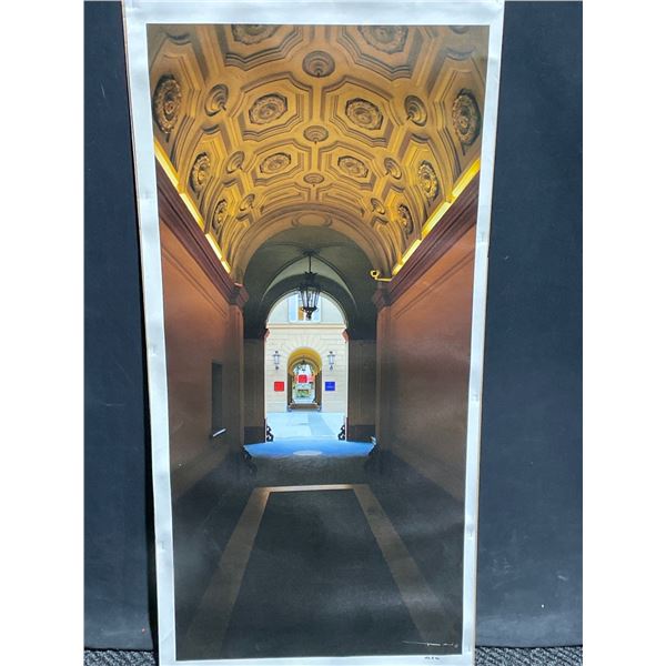 Tunnel Walkway Photograph Print on Canvas 22 X 46