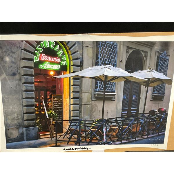 Italian Restuarant Photograph on Canvas 23 X 34