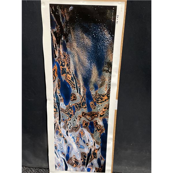 Water Reflection Photograph on Canvas 14 X 42