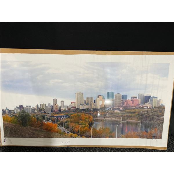 Edmonton Skyline Photograph on Canvas 41 X 20