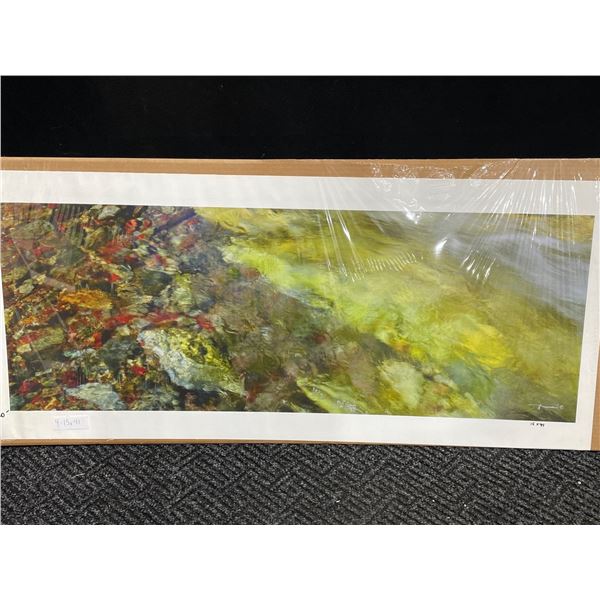 Water Image Photograph Print On Canvas 15T x 41W