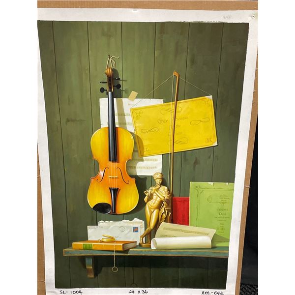 Violen Paint on Canvas 24 X 36