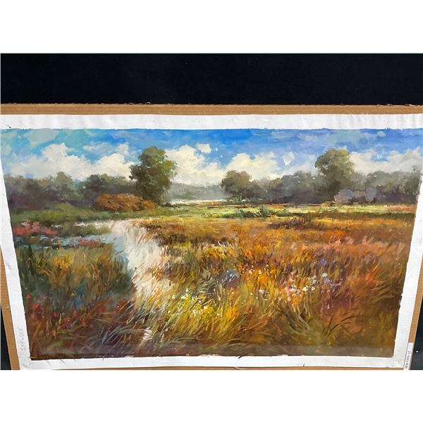 Field Paint on Canvas 24 X 36