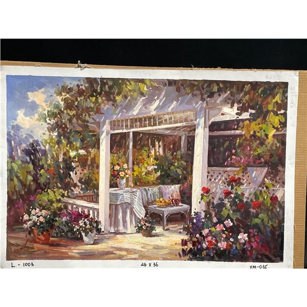 Garden Trellis Acrylic on Canvas 24 X 25