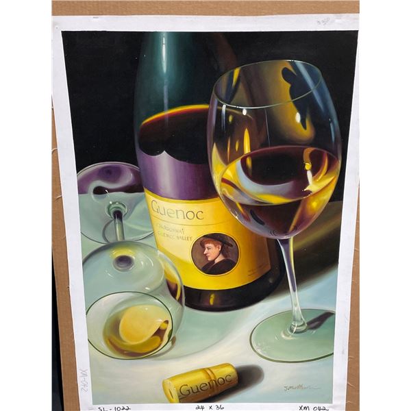 Guenoc Chardonnay by Johnathan Paint on Canvas 24 X 36