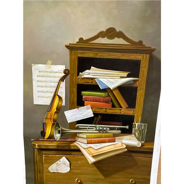 Music Desk Paint on Canvas 24 X 36