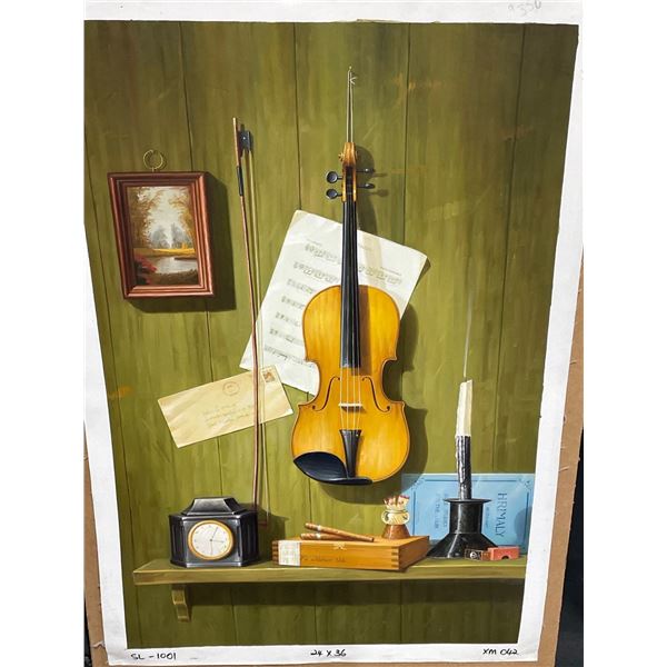 Violen Paint on Canvas 24 X 36