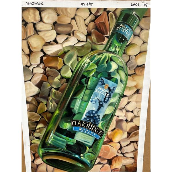 Oakridge Mertlot Painting on Canvas 24 X 36