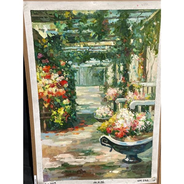 Garden House Paint on Canvas 24 X 36