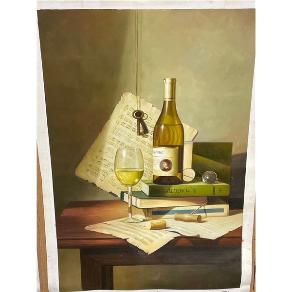 Musicians Champain Paint on Canvas 24 X 36