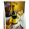 Image 1 : Wine with Bread Paint on Canvas 24 X 36